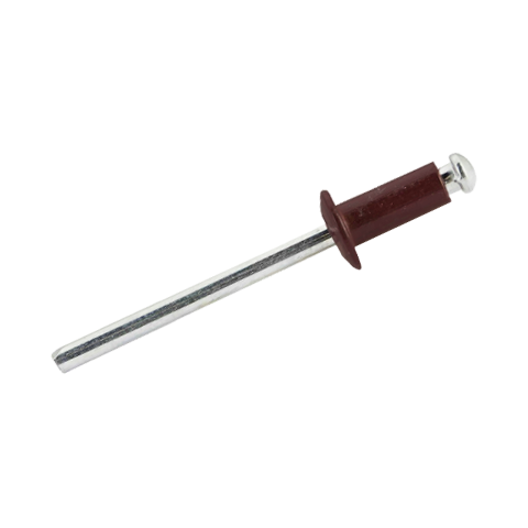 Заклепка вытяжная комбинированная RAL 3005 аллюминий-сталь 4.8х21