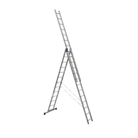 Алюминиевая трехсекционная лестница Alumet 3*13