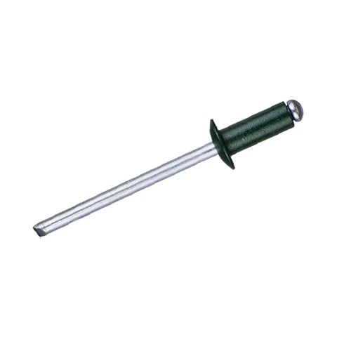 Заклепка вытяжная комбинированная RAL 6005 аллюминий-сталь 4.8х16