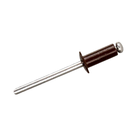 Заклепка вытяжная комбинированная RAL 8017 аллюминий-сталь 4.8х12